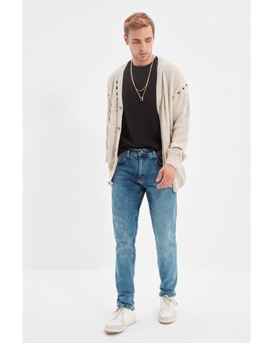 Trendyol Indigoblaue slim fit-jeans