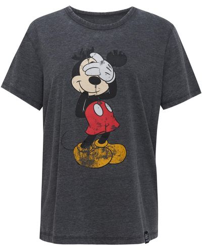 Re:Covered T-shirt mickey mouse shy - Schwarz