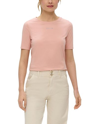 S.oliver T-shirt mit logoprint - Pink
