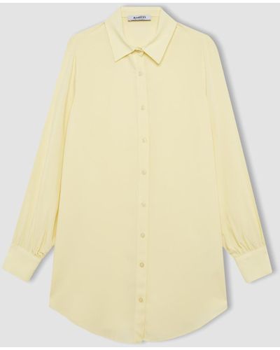 Defacto Regular fit langarmhemd tunika - Gelb