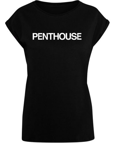 Merchcode Penthouse logo one t-shirt - Schwarz