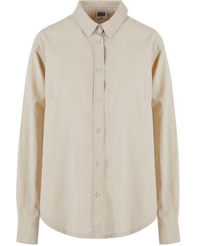 Urban Classics Ladies cotton blend shirt - Natur
