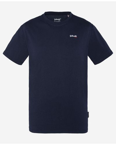 Schott Nyc T-shirt regular fit - Blau