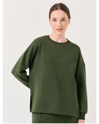 Jimmy Key Farbenes, langärmliges oversize-sweatshirt mit rundhalsausschnitt - Grün