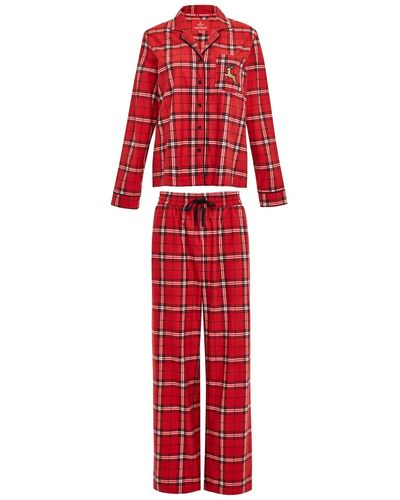 Threadbare Pyjama set dobby - Rot
