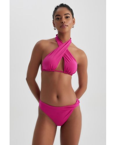 Defacto Fall in love bikinihose mit normaler passform x1101az22sm - Pink