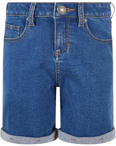 Urban Classics Girls bio-stretch-denim-shorts mit 5 taschen - Blau