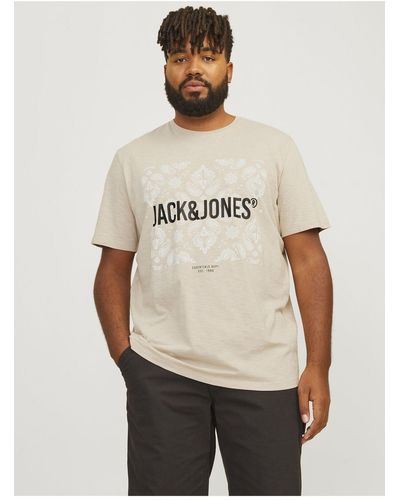 Jack & Jones T-shirt große größen - Natur