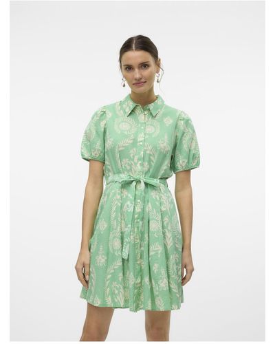 Vero Moda Hemdblusenkleid vmdicthe kurzes kleid - Grün