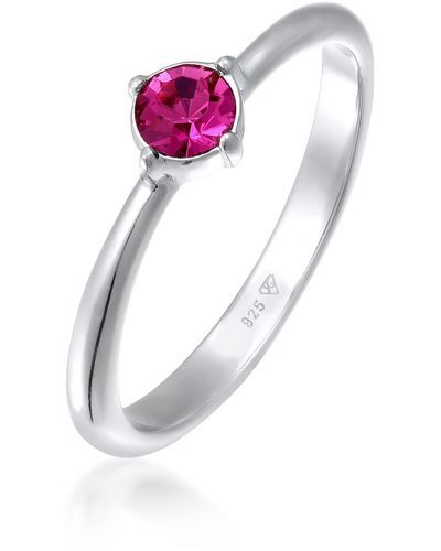 Elli Jewelry Ring glass - Pink