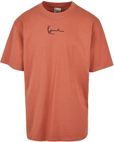 Karlkani Km-te011-020-02 small signature essential tee - Orange