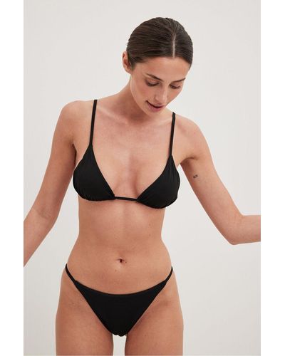 NA-KD Bikinihöschen mit hohem beinausschnitt - Schwarz
