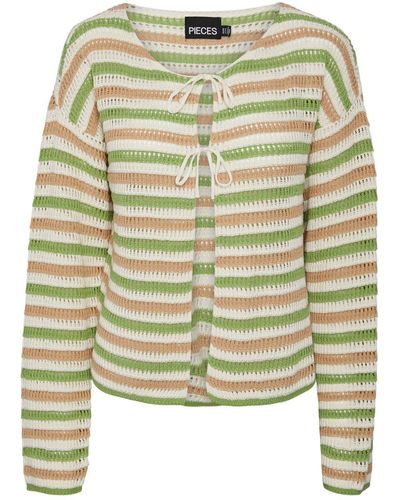 Pieces Pcarlea ls knit cardigan bequem und stylisch - Grün