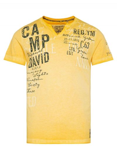 Camp David T-shirt regular fit - Gelb