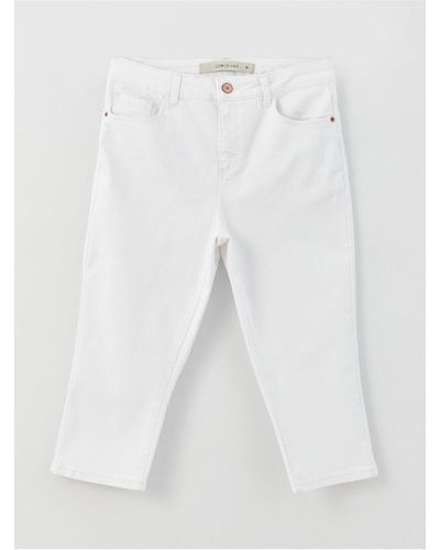 LC Waikiki Slim fit jeans capri mit normaler taille - Weiß