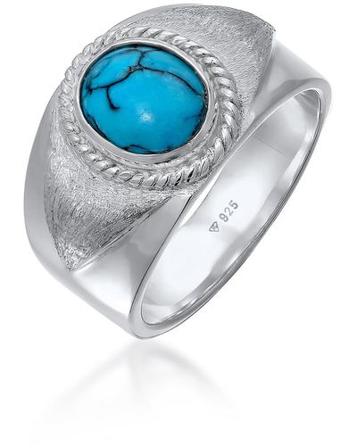 Kuzzoi Ring naturstein - Blau