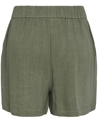 Pieces Pcvinsty hw linen shorts noos bc - Grün