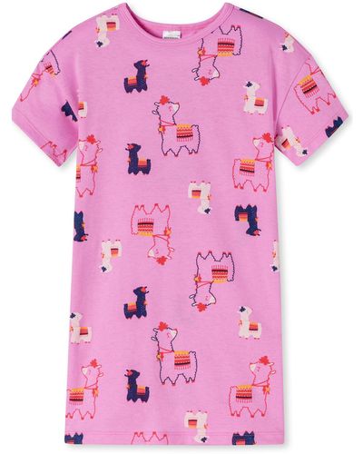Schiesser Nachthemd girls world organic cotton - Pink