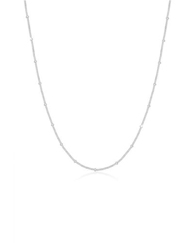 Elli Jewelry Halskette basic panzerkette kugeln trend fein 925 silber - Mehrfarbig