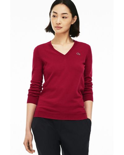 Lacoste Pullover regular fit - Rot