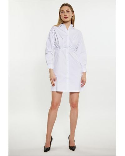 Dreimaster Kleid basic - Weiß