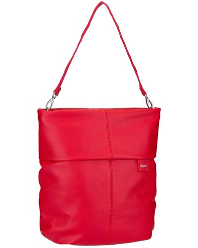 Zwei Handtasche unifarben - Rot