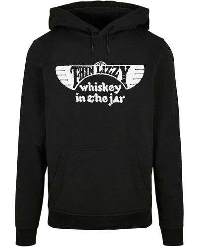Merchcode Thin lizzy whiskey amended basic hoody - Schwarz