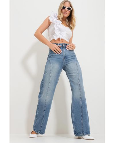 Trend Alaçatı Stili Jeans wide leg - Blau