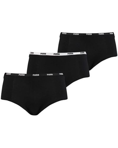 PUMA Iconic mini-shorts , 3er-pack – weicher baumwollstretch - Schwarz