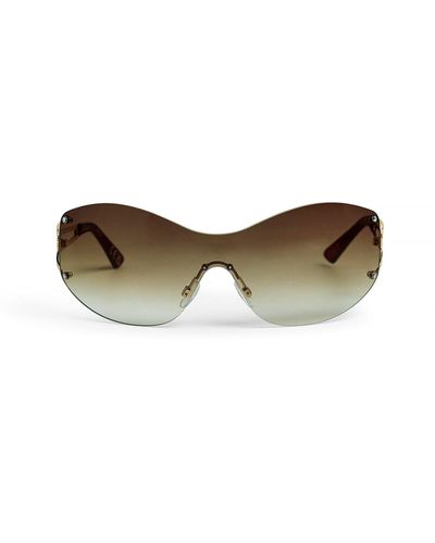 NA-KD Ovale rahmenlose sonnenbrille - Braun