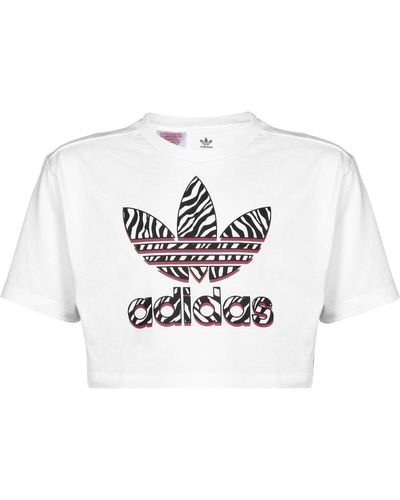 adidas Crop t-shirt kinder - Weiß