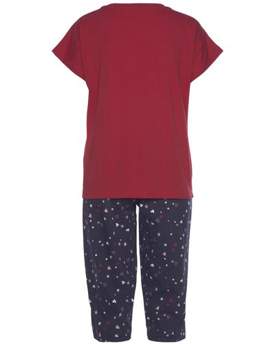 Vivance Pyjama set unifarben - Rot
