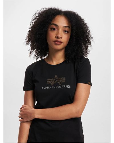 Alpha Industries Kristall t-shirt - Schwarz