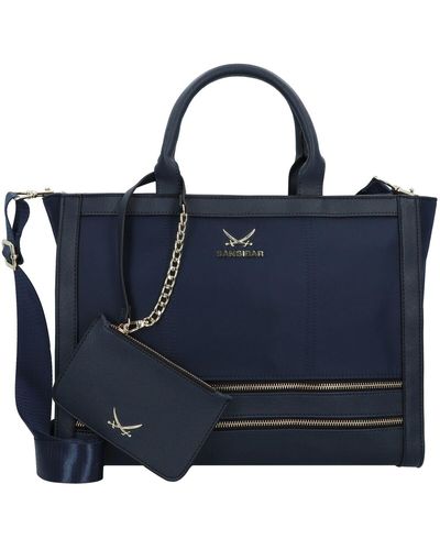 Sansibar Handtasche unifarben - Blau