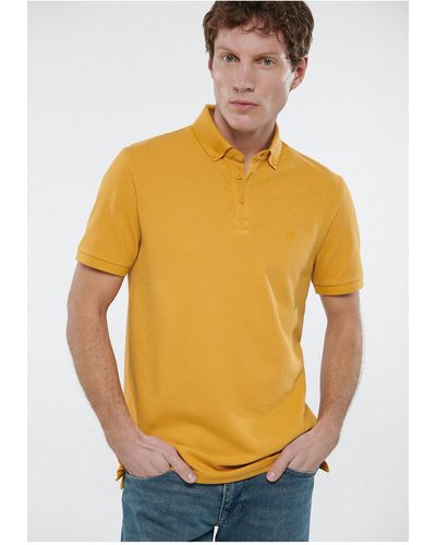 Mavi Es polo-t-shirt, tailliert, - Orange