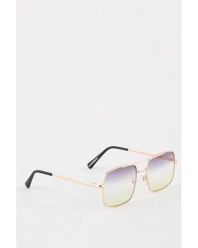 Defacto Eckige sonnenbrille - Weiß