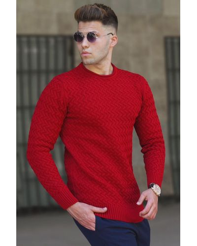 Madmext Pullover slim fit - Rot