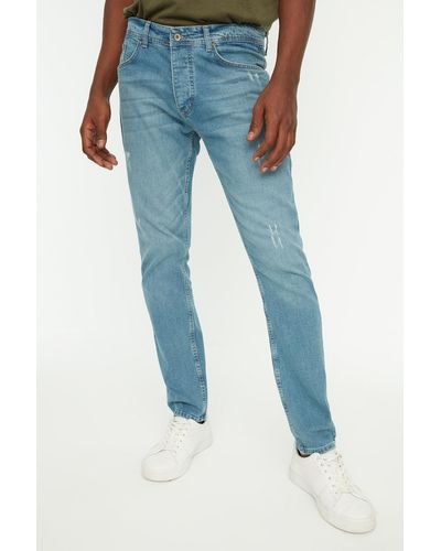 Trendyol E skinny jeans aus stretch-stoff - Blau
