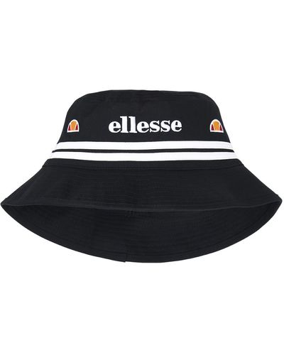 Ellesse Unisex hut lorenzo fischerhut, bucket hat, logo stickerei, baumwolltwill - one size - Schwarz