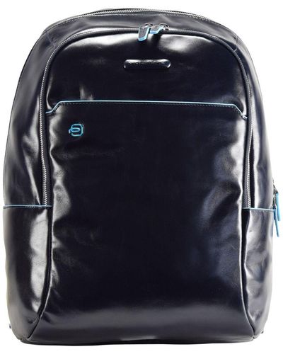 Piquadro Blue square rucksack leder 39 cm laptopfach - Blau