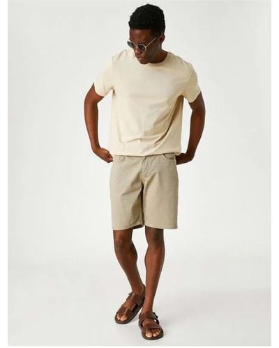 Koton Bekleidung shorts 2sam40108hw kamelhaar - Natur