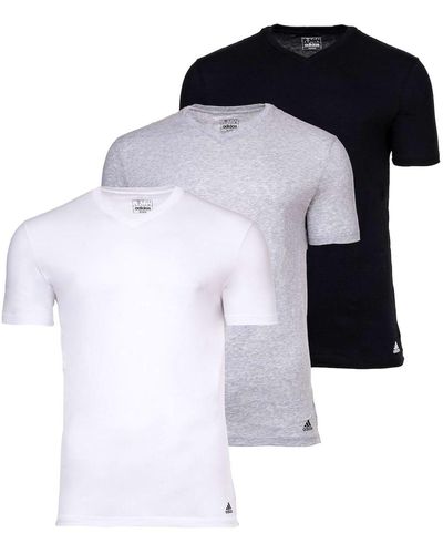 adidas T-shirt, 3er pack active core cotton, v-ausschnitt, uni - Blau