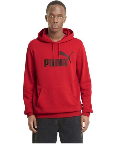 PUMA Essentials big logo hoodie sweatshirt - Rot