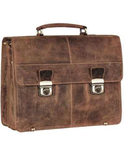 Greenburry Messenger bag unifarben - Braun