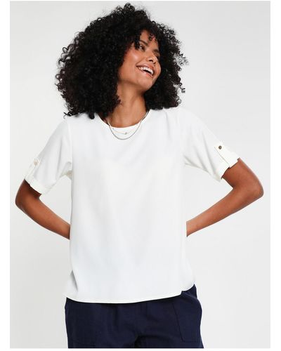 Threadbare T-shirt thb camilla t-shirt-bluse - Weiß