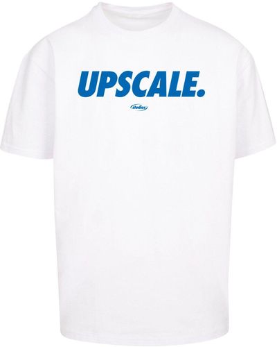Upscale by Mister Tee Hochwertiges oversize-t-shirt mit sport-schriftmuster - Blau