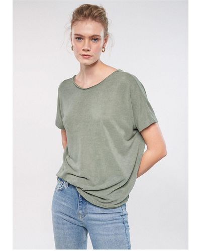 Mavi Es t-shirt mit rückendetail oversize / weiter schnitt-71841 - Grün