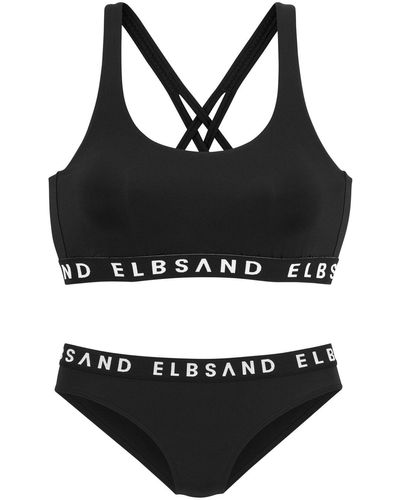 Elbsand Bikini-set unifarben - Schwarz