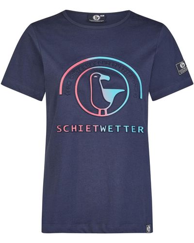Schietwetter T-shirt "mara", 3d-print, 100% baumwolle, luftig - Blau