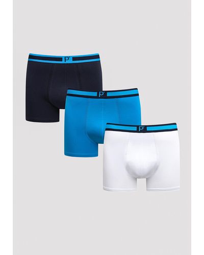 Penti E 3-teilige boxershorts mit blauem band